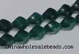 CAG960 15.5 inches 8*10mm twisted rice green agate gemstone beads