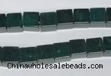 CAG961 15.5 inches 8*8mm cube green agate gemstone beads wholesale