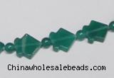 CAG963 15.5 inches 10*10mm fish green agate gemstone beads wholesale