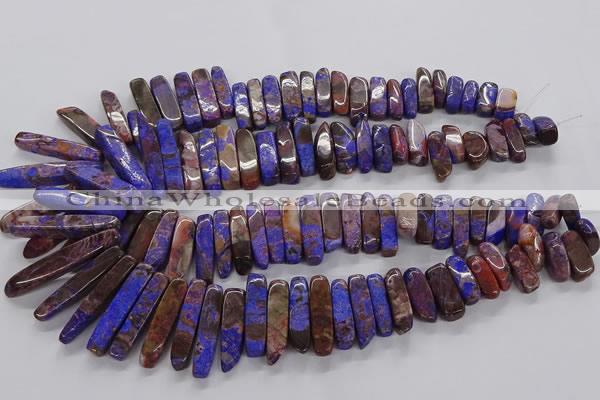 CAG9655 Top drilled 7*20mm - 9*40mm sticks ocean agate beads