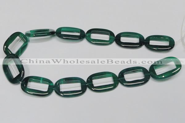 CAG967 15.5 inches 22*32mm oval green agate gemstone beads wholesale