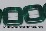 CAG968 15.5 inches 25*25mm square green agate gemstone beads wholesale