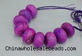 CAG9682 7.5 inches 20*35mm rondelle agate gemstone beads