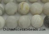 CAG9703 15.5 inches 10mm round matte grey agate beads wholesale