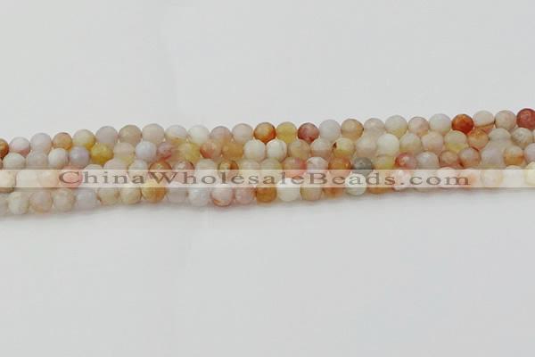 CAG9718 15.5 inches 4mm faceted round colorful agate beads