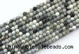 CAG9730 15.5 inches 4mm round black & white Agate gemstone beads