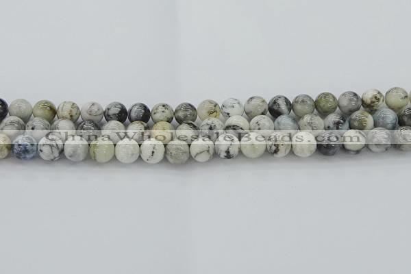 CAG9732 15.5 inches 8mm round black & white agate beads wholesale