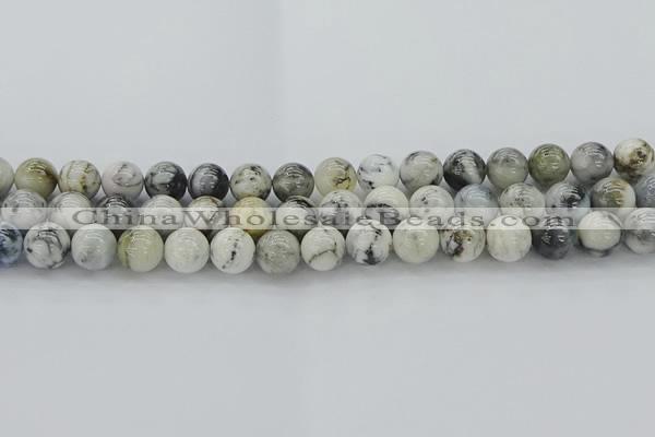 CAG9733 15.5 inches 10mm round black & white agate beads wholesale