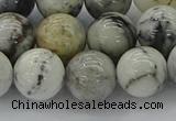 CAG9734 15.5 inches 12mm round black & white agate beads wholesale