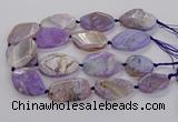 CAG9758 15.5 inches 30*35mm - 35*45mm faceted freeform agate beads