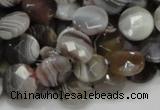 CAG977 15.5 inches 14mm faceted coin botswana agate beads wholesale