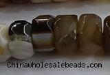 CAG9776 15.5 inches 8*16mm faceted rondelle agate gemstone beads