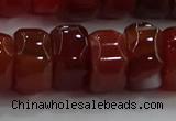 CAG9782 15.5 inches 8*16mm faceted rondelle agate gemstone beads