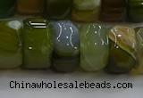 CAG9786 15.5 inches 8*16mm faceted rondelle agate gemstone beads
