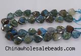 CAG9820 18*20mm - 25*30mm faceted freefrom dragon veins agate beads