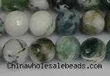 CAG9840 15.5 inches 10mm faceted round tree agate beads