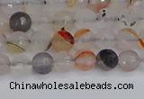 CAG9889 15.5 inches 4mm faceted round dendritic agate beads