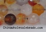 CAG9892 15.5 inches 10mm faceted round dendritic agate beads