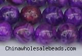 CAG9920 15.5 inches 10mm round purple crazy lace agate beads