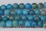 CAG9931 15.5 inches 4mm round blue crazy lace agate beads