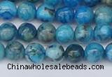 CAG9932 15.5 inches 6mm round blue crazy lace agate beads