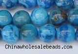 CAG9933 15.5 inches 8mm round blue crazy lace agate beads