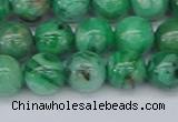 CAG9941 15.5 inches 10mm round green crazy lace agate beads