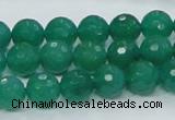 CAJ04 15.5 inches 10mm faceted round green aventurine jade beads