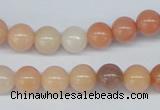 CAJ103 15.5 inches 8mm round red aventurine jade beads wholesale