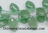 CAJ11 15.5 inches 10*12mm horse eye green aventurine jade beads