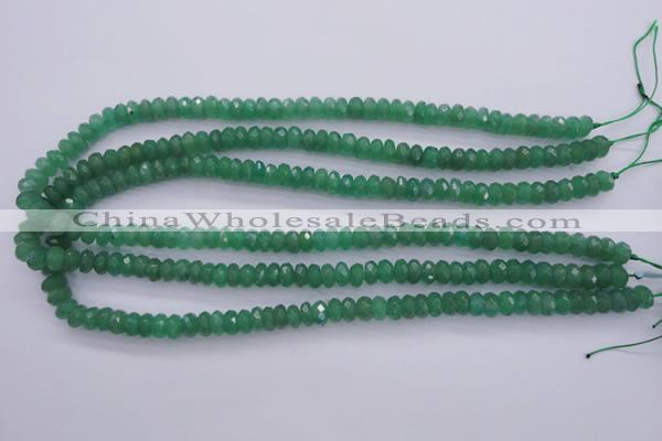 CAJ16 15.5 inches 5*8mm faceted rondelle green aventurine beads