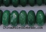 CAJ20 15.5 inches 10*20mm faceted rondelle green aventurine beads