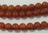 CAJ352 15.5 inches 8mm round red aventurine beads wholesale