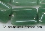 CAJ54 15.5 inches 22*30mm rectangle green aventurine jade beads wholesale