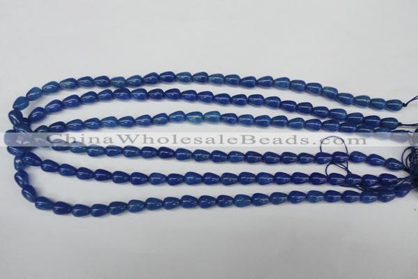 CAJ571 15.5 inches 6*8mm teardrop blue aventurine beads wholesale
