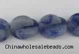 CAJ584 15.5 inches 16*16mm curved moon blue aventurine beads wholesale