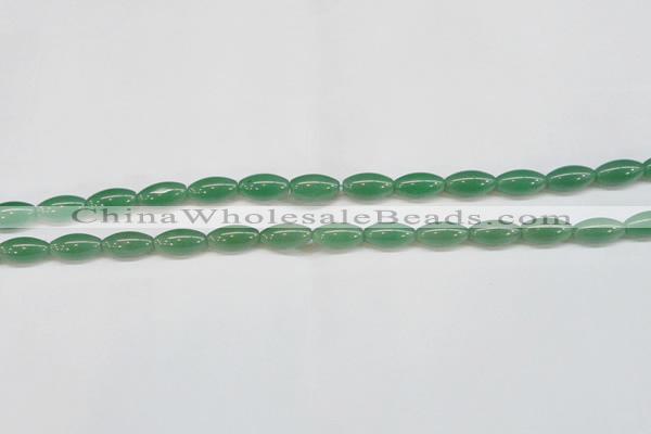 CAJ646 15.5 inches 8*16mm rice green aventurine beads