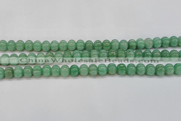 CAJ672 15.5 inches 10*13mm pumpkin green aventurine beads