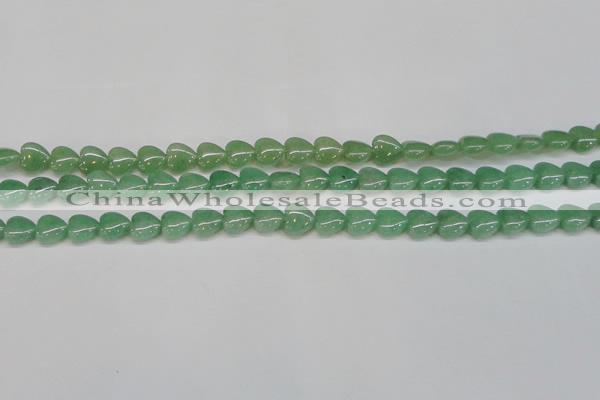 CAJ684 15.5 inches 10*10mm heart green aventurine beads