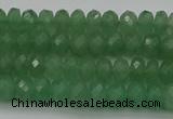 CAJ701 15.5 inches 4*6mm faceted rondelle green aventurine beads