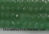 CAJ702 15.5 inches 5*8mm faceted rondelle green aventurine beads