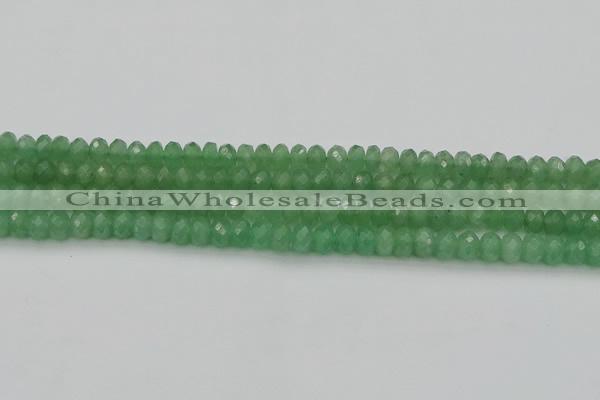 CAJ702 15.5 inches 5*8mm faceted rondelle green aventurine beads