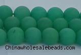 CAJ712 15.5 inches 8mm round matte green aventurine beads