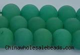 CAJ713 15.5 inches 10mm round matte green aventurine beads