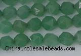 CAJ731 15.5 inches 6mm faceted nuggets green aventurine beads