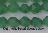 CAJ732 15.5 inches 8mm faceted nuggets green aventurine beads