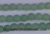 CAJ801 15.5 inches 6mm round matte green aventurine beads wholesale