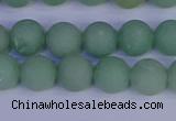 CAJ803 15.5 inches 10mm round matte green aventurine beads wholesale