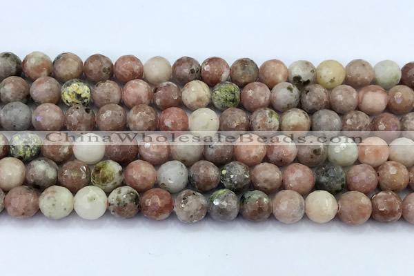 CAJ861 15 inches 8mm faceted round jade gemstone beads