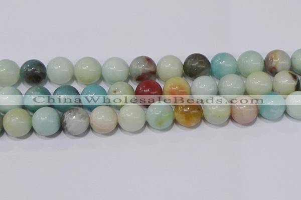 CAM07 round 16mm mixed color natural amazonite beads Wholesale
